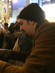 Lin-Manuel Miranda depois de uma apresentação de "Hamilton".